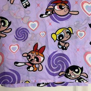 Y2k Power Puff Girls Twin Flat Sheet Dan River Purple Cartoon Network
